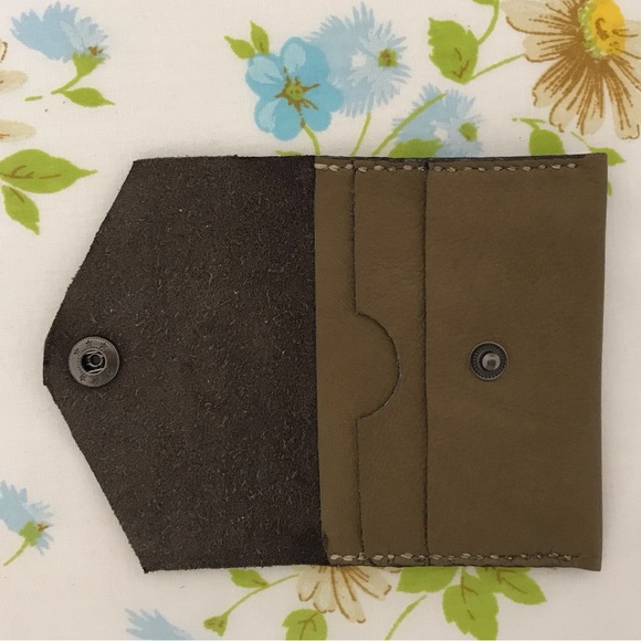 Handmade Genuine Leather Wallet Cardholder - Picture 3 of 5